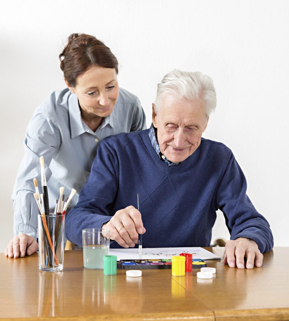 Infirmière avec patient