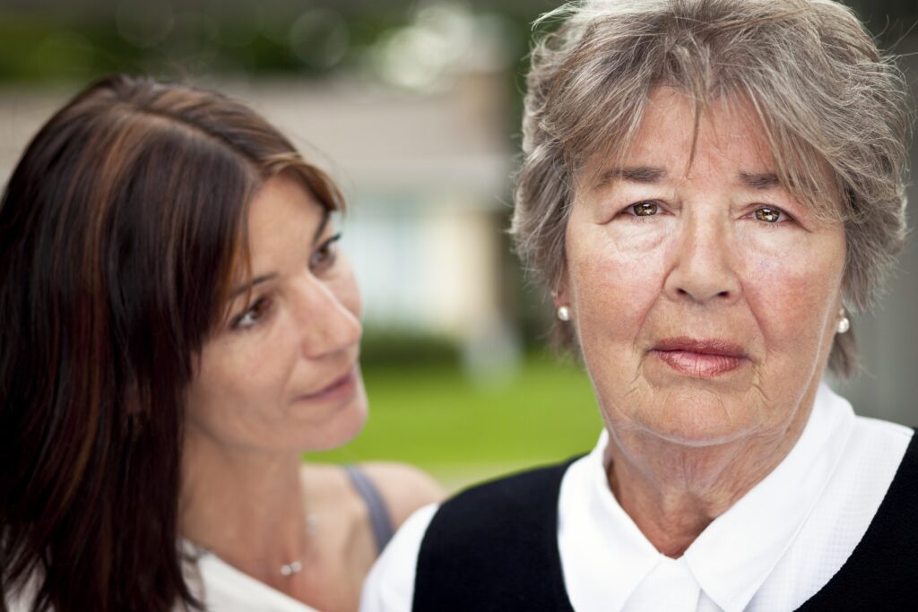 Woman with Caregiver